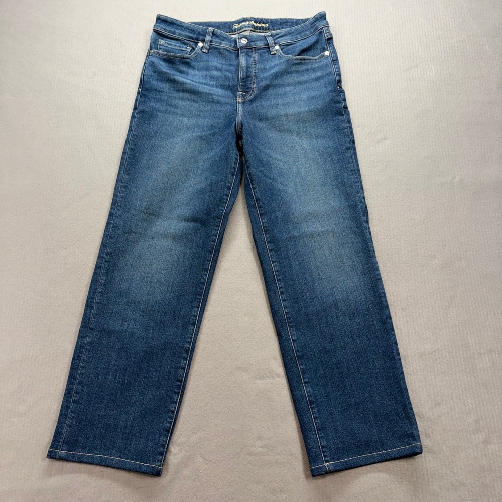 Tommy Bahama Jeans Womens 10/31 Blue Indigo Palms High Rise‎ Straight SW121159